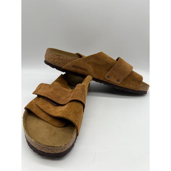 Birkenstock Kyoto Mink Nubuck Suede Leather Slides Men's Size 12 - Picture 5 of 16